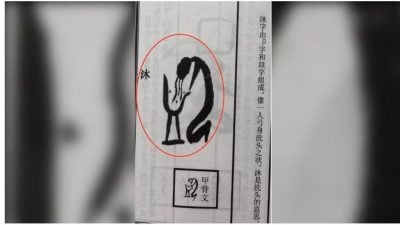 甲骨文貌似洗头发呕吐 猜这是什么字？