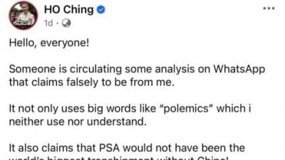 何晶：遭冒名分析 没发文批美政策