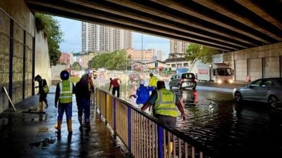 午后暴雨 泗岩沫区也沦陷