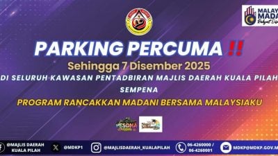 即日起至12月7日 庇朥县议会管辖区免费停车