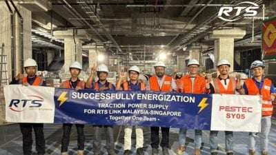 RTS牵引供电系统全面通电 线路准备下阶段测试