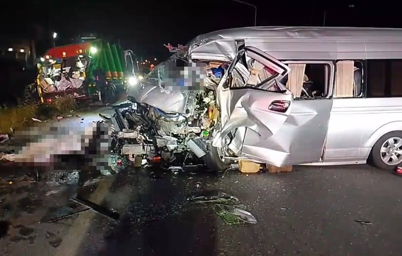 客货车追尾猛撞垃圾车 清洁工人被撞飞7公尺身亡