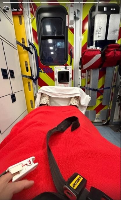 岑洁仪大马富商老公遇严重车祸 特斯拉前轮险被撞飞