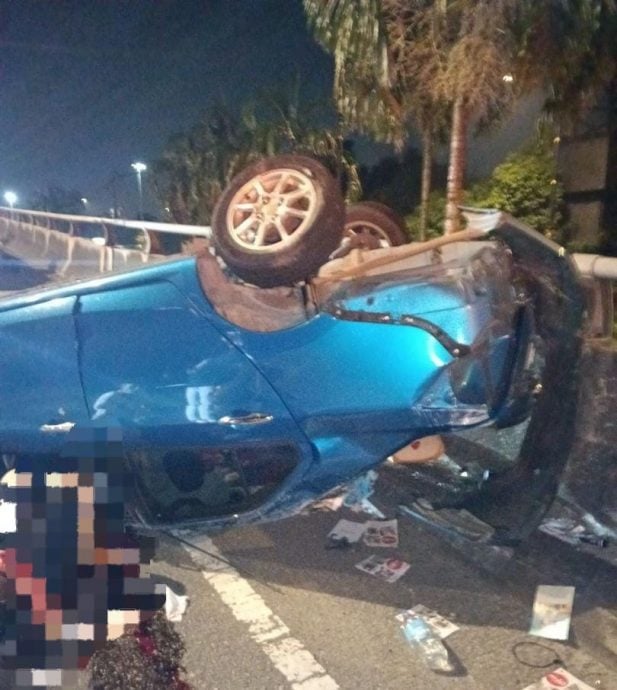 已签发 柔：地不佬汽车天桥凌晨发生车祸 1死1伤