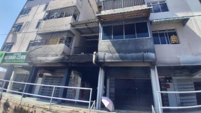 哈芝马南L座组屋底层疑遭纵火 居民盼加强社区安全