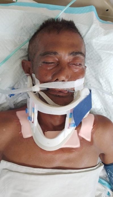 **已签发**柔：新山苏丹依斯迈医院急唔车祸伤者家属 