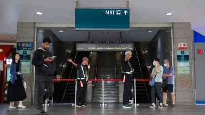 狮城地铁东西线转轨器  12月2日晚故障致车程延长20分