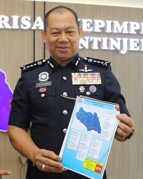 **已签发**柔:锁定874水灾风险区,柔警方随时备战