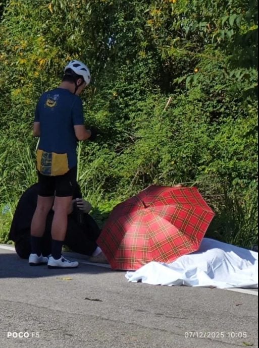 已签发(大北马)脚车骑士失控跌入车道 被后方车辆撞死