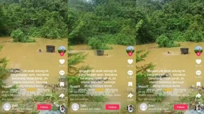 网传水灾地区涉水赴考视频     彭教局：学生证实安全