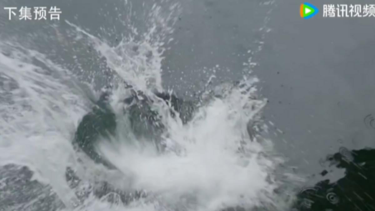 徒手攀岩峭壁湿滑 王一博失手坠海