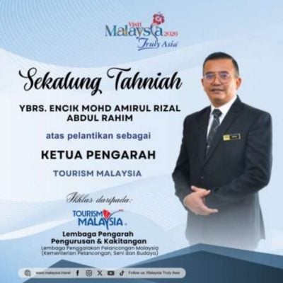 忆佩MOHD AMIRUL RIZAL DILANTIK KETUA PENGARAH TOURISM MALAYSIA BAHARU