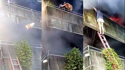 大火逃生先救毛小孩　菲律宾女子暖心举动感动全网