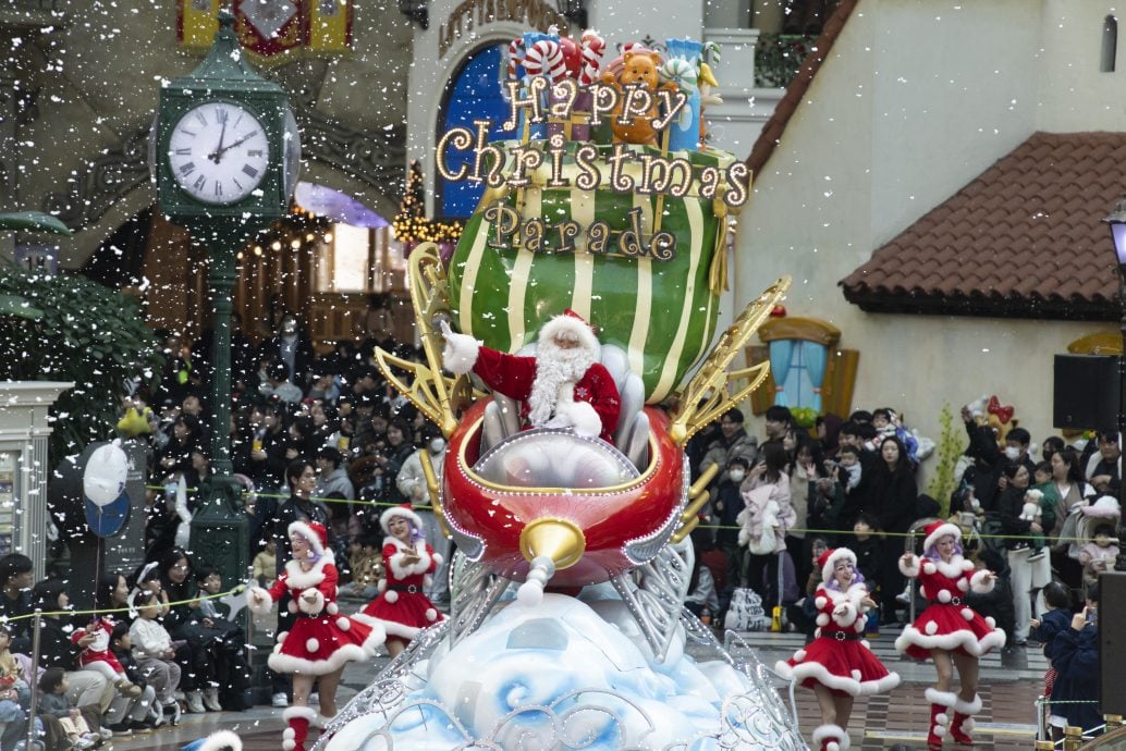 拼盘 首尔乐天世界圣诞节游行迎佳节