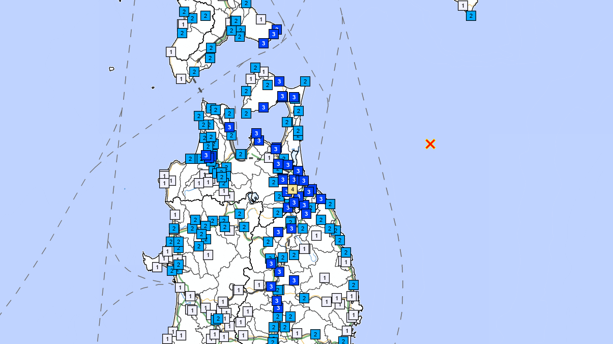 日本青森外海5.9级地震 无海啸之虞