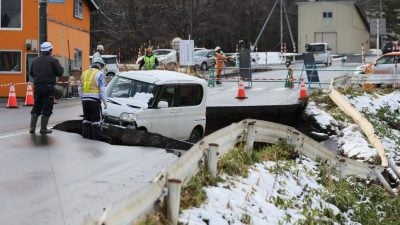 日本青森外海7.5强震　震央附近“地壳位移”9公分