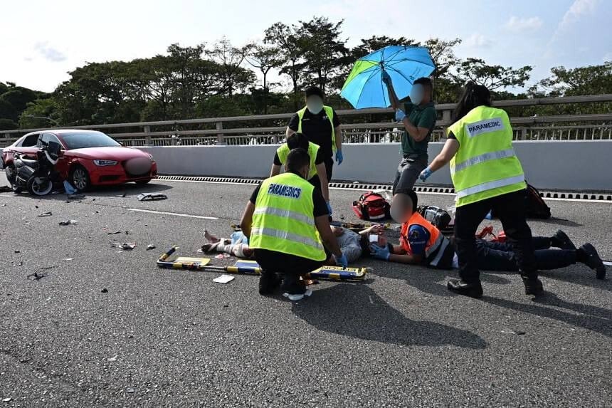 **暖势力**全国：暖势力（必下）：休班不忘天职！狮城急救员长堤义助车祸骑士