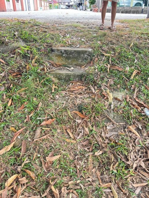 柔：头条之一：民生特工队：峇达岗花园草场水沟设施年久失修