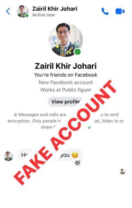 求真(全国版)冒充再里尔脸书 公众受促警惕