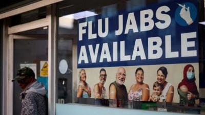 英国遭遇“超级流感” 住院患者一周激增55%