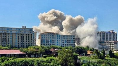 继KK园区后再出手 缅军炸毁水沟谷12层诈骗大楼