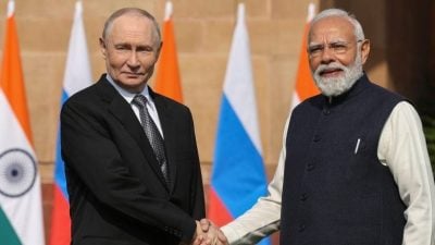 莫迪接见普汀强调两国友谊　关键议题无实质进展