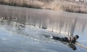 视频|13岁女孩跳冰湖救幼童 家属寻人亲上门致谢