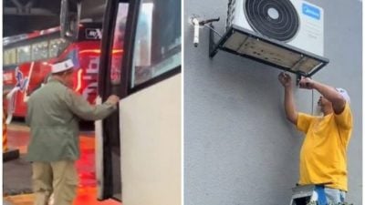 视频 | 为了让女儿住得更舒适 老父专程搭巴士帮装冷气