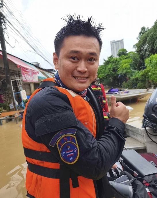 设定3PM发布(大北马)泰南救灾功成身退,洪新涵分享水中救灾的经验。