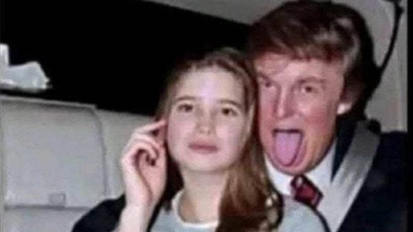 遭修图与淫媒扯上关系   特朗普父女合照被窜改