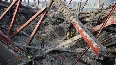 韩光州图书馆“施工崩塌”　1死2失踪