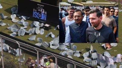 视频 | 梅西访印度  球迷不满买贵票“看不到脸”  怒掷球场座椅抗议