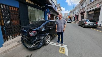 飙车族又肇祸 撞停路边车逃 武牙拉也路太直 须减速线