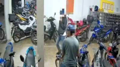 组屋楼下摩托车被偷   警方火速破案