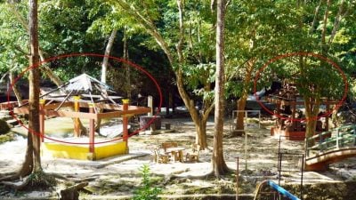 暗窿吊桥冲毁 公园山体滑坡   玻2景点料明年7月重开