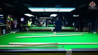 古来市议会与警方联手 取缔6家无牌桌球中心