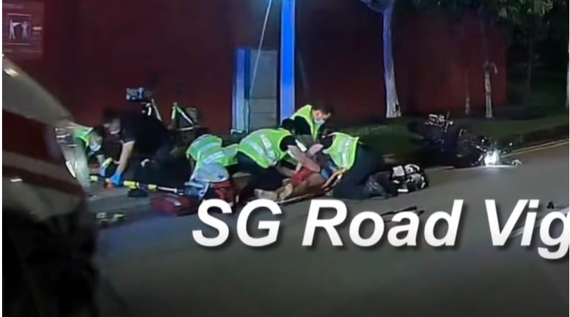 (已签发)柔:狮城二三事:深夜车祸2伤者倒地 2医生路遇挺身救人