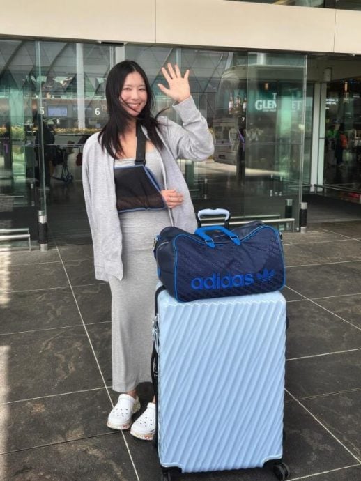 （已签发）柔：狮城二三事：锁骨骨折  黄晶玲坚持开工