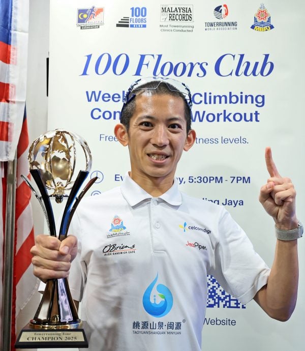 (版4头)大都会/八打灵再也市政厅与世界第一高塔竞速选手苏为庆 重点发掘10至17岁后备人才