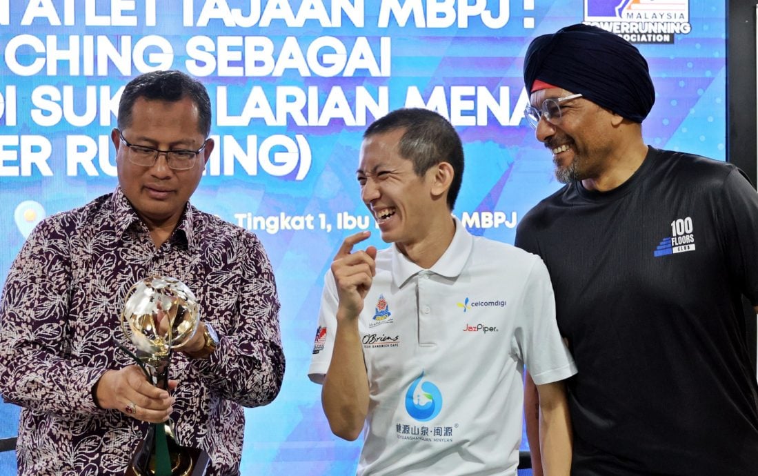 (版4头)大都会/八打灵再也市政厅与世界第一高塔竞速选手苏为庆 重点发掘10至17岁后备人才