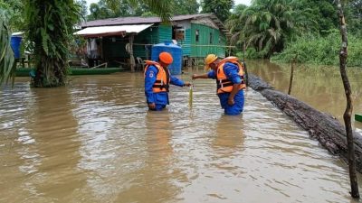 峇南河水位上升．马鲁帝丁渣弄特鲁拉警报