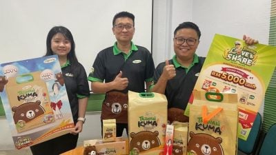 星洲展销会好米尝一尝 . 联星带来台湾熊宝珍珠米