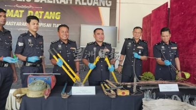 居銮警方破2偷电缆团伙 追缉2在逃同伙