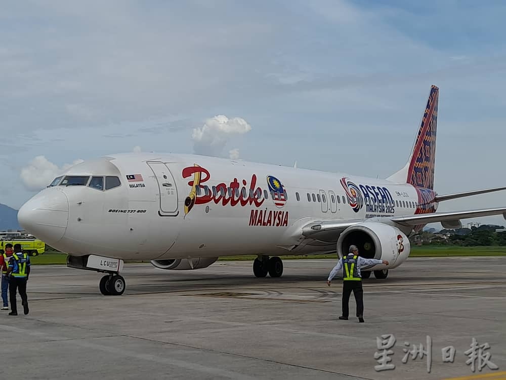 峇迪航空首航班机 正式降落怡保机场